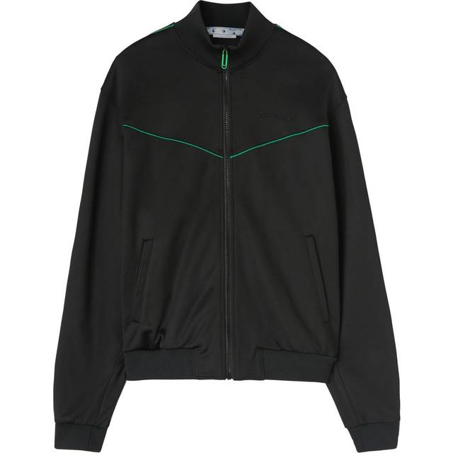 Men's Off-White Ow Face Band Slim Tracktop Black - Size: Regular/36