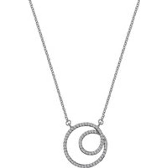 Hot Diamonds Flow 9ct White Gold Necklace - White Gold