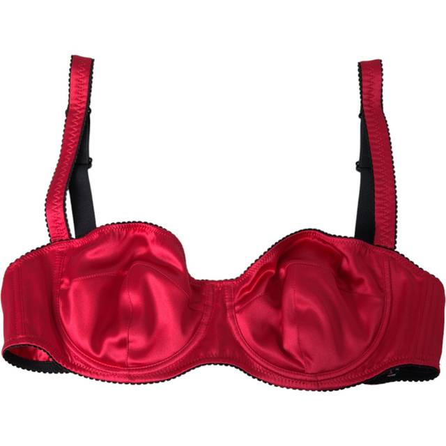 Bordeaux Silk Stretch Balconcino Bra Underwear - IT3 | M