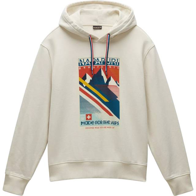 Napapijri, Sweatshirts & Hoodies, Herr, M, Stiliga Hoodies för Män och Kvinnor - beige (M)