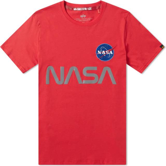 T-shirt Alpha Industries Nasa Reflective - Rouge - S