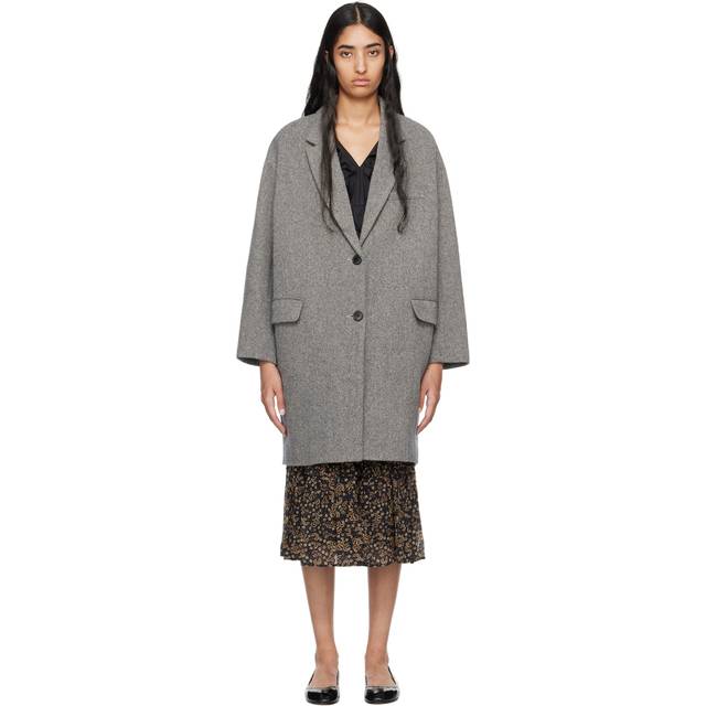 Isabel Marant Etoile Black & Beige Limiza Coat - BKEC BLACK/ECRU - FR 42