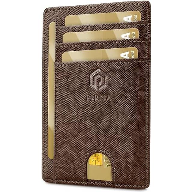 Slim Wallet for Men  RFID Blocking Minimalist credit card Holder - Thin Mens Wallets for Back & Front Pocket with gift Box (Brown coffee)