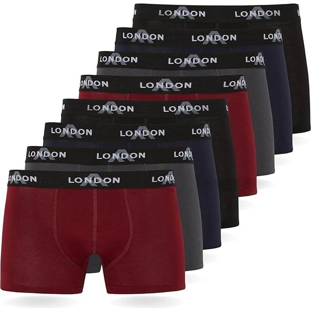 8Pack Mens Boxers with Elastic Waist Soft Boxer Shorts Men with HyFresh Technology for Odour Protection Stretch Fit Mens Underwear for Everyday Wear