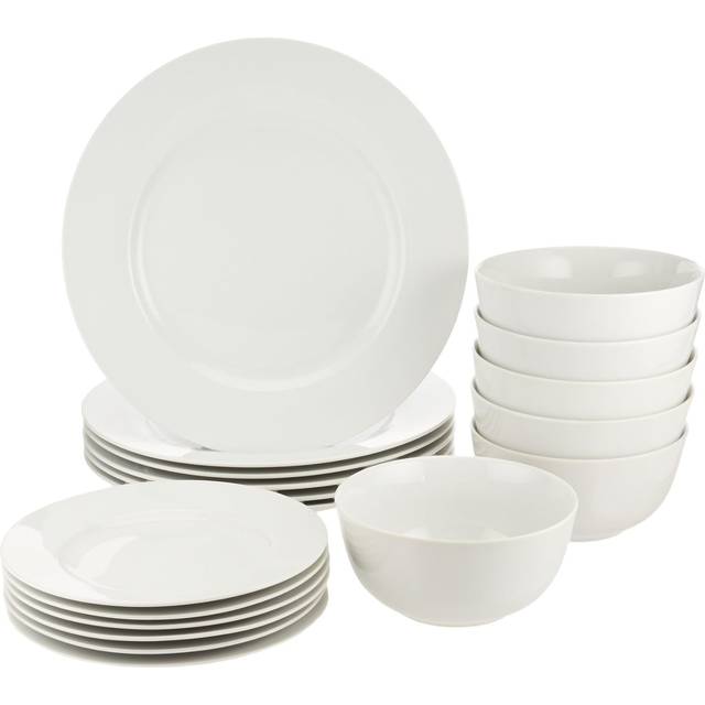 18-Piece Dinnerware Set, Service for 6, White