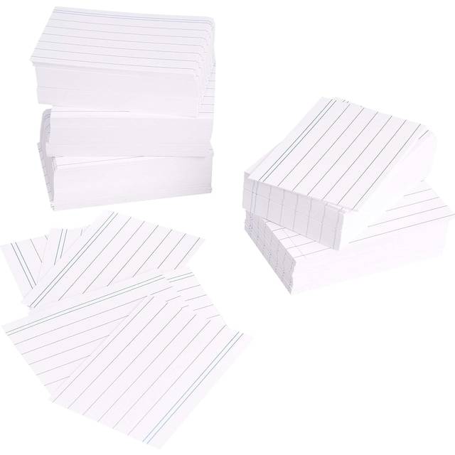 A8 74cm x 52cm Ruled Index Cards White Pack of 1000