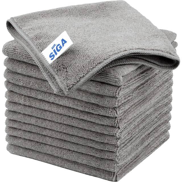 MR.SIGA Microfiber Cleaning Cloth,Pack of 12, Size:32 x 32 cm