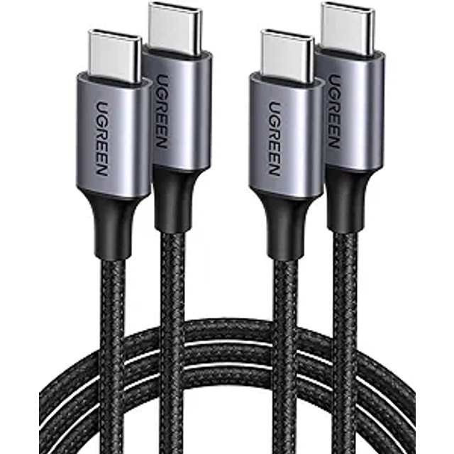 USB C to USB C Charger Cable 60W C to C Cable Fast Charge Type C Data Lead Compatible with MacBook Pro M3, iPad Air 5, iPhone 16 Pro Max, Galaxy S24