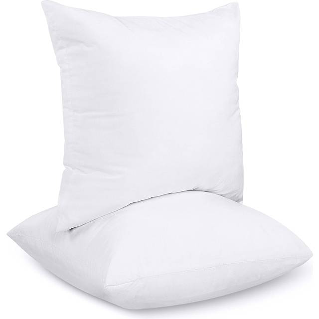 Utopia Bedding Innerkuddar (Set med 2), 40 x 40 cm Soffkudde, Dekorativa kuddar, Ihålig Fiber Kudde (Vit)