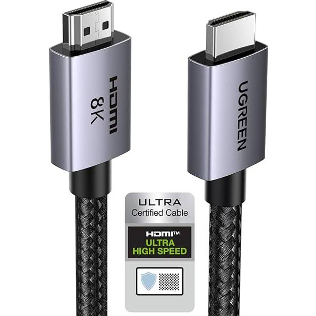 UGREEN HDMI 2.1-kabel 8K 60Hz 4K 240Hz 165Hz 144Hz 120Hz 48Gbit/s Hög hastighet, HDMI-kabel Ultra HD eARC HDR 10+ HDCP Dolby Vision VRR Kompatibel med TV/PS5/PS4/ Xbox Series X/Monitor/Laptop(1M)