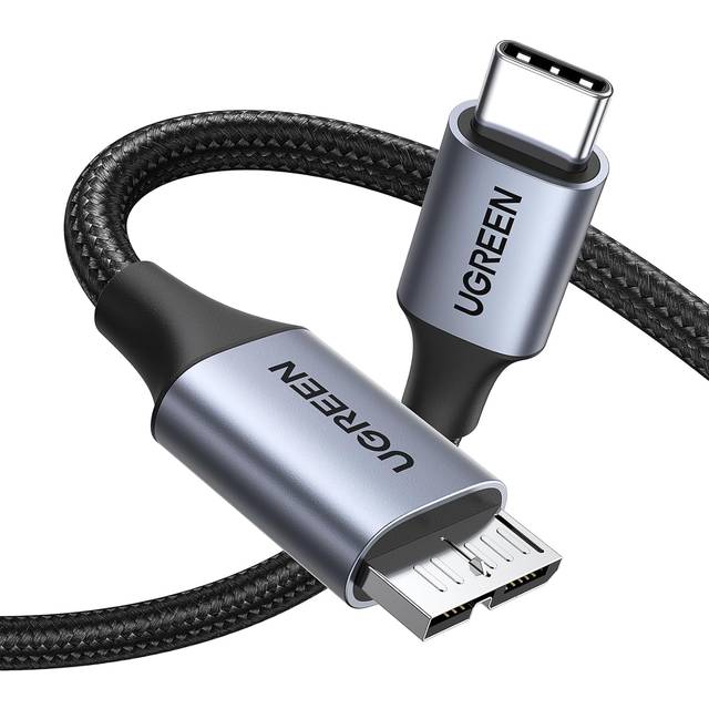 10 Gbps Micro B to USB C Hard Drive Cables, USB C to Micro B, External Hard Drive Cable Compatible with MacBook Pro/Air, iPad/Tablet, iPhone, Samsung