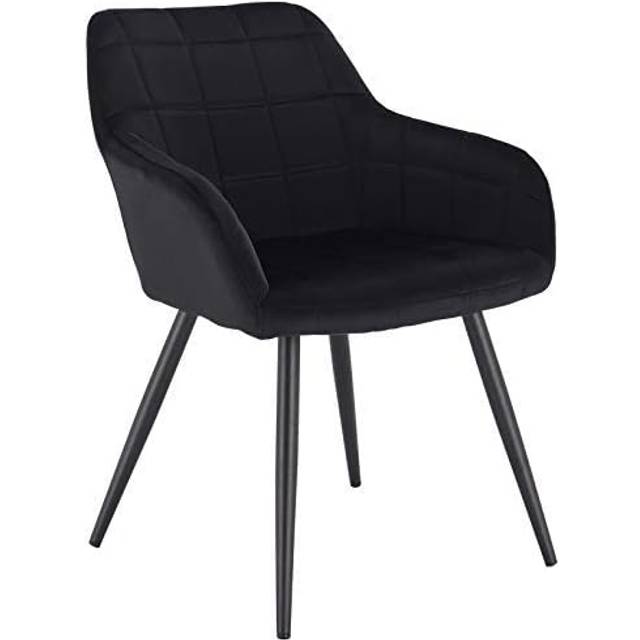 WOLTU Kitchen Dining Velvet chairs Bedroom chairs Living Room Backrest chairs Black