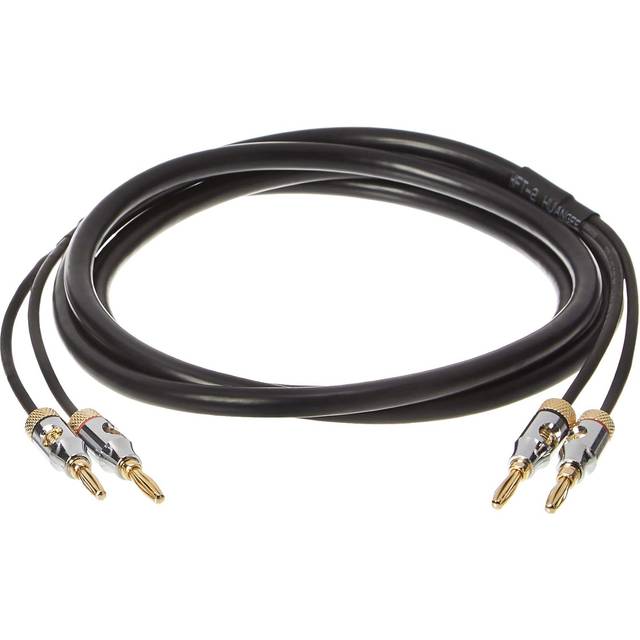 16AWG Speaker Cable with GoldPlated Banana Tips 4mm CL2 999 Oxygen Free 6Foot