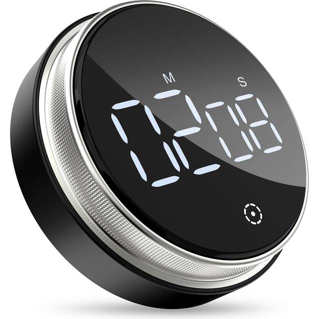 Home Kitchen Timer, 3 Inch Large LED Digital Timer, Magnetic Countdown Countup Timer for Classroom Fitness Teaching, 3-level Volume Alarm for