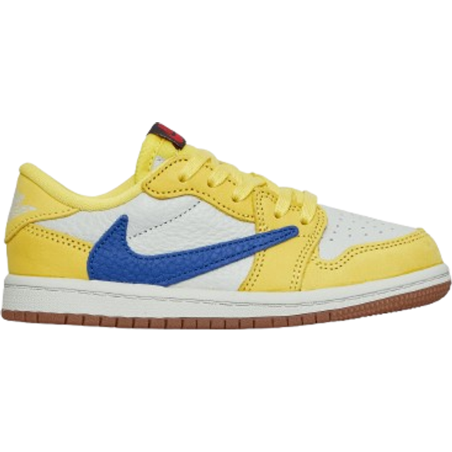 (TD) Air Jordan 1 Retro Low OG SP x Travis Scott 'Canary' DZ5908-700 - Canary/Racer Blue/Light Silver - 10C