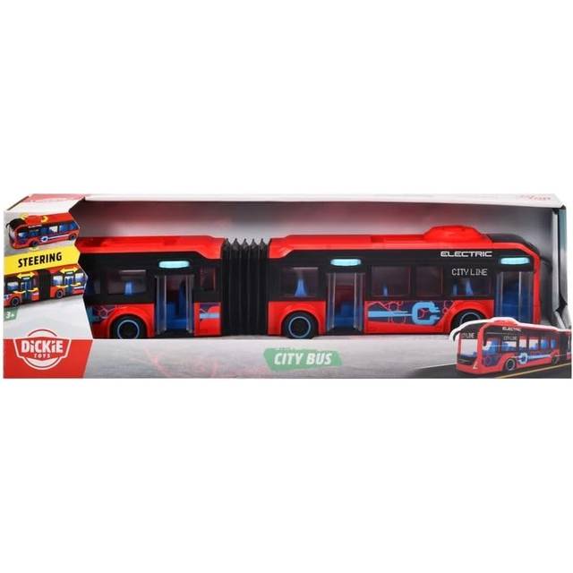 Dickie Toys 203747015Y06 - Volvo Buss - Dickie Toys Volvobuss med Öppningsbara Dörrar och Styrfunktion, 40 cm, Från 3 år