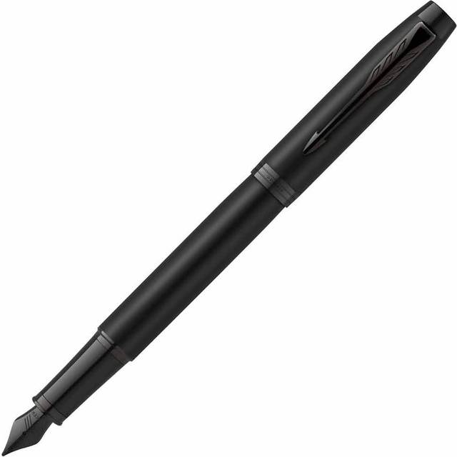 Parker IM Fountain Pen | Matte Black with Black Trim | Medium Point with Blue Ink Cartridge | Gift Box