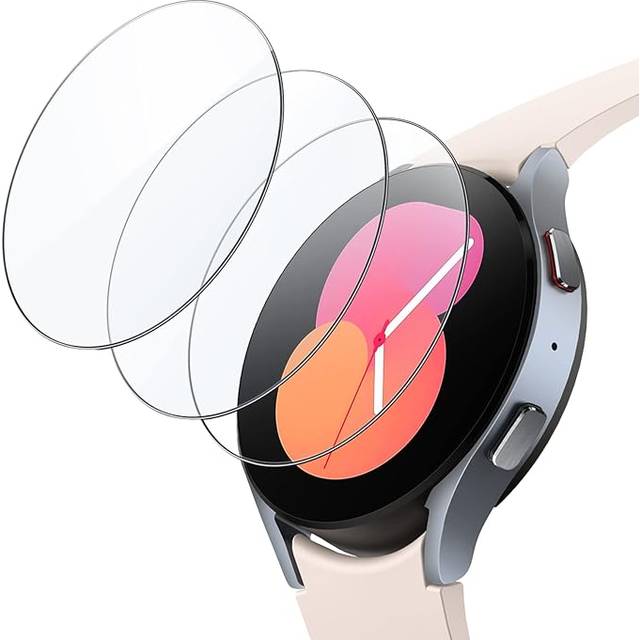 JETech Skärmskydd för Samsung Galaxy Watch FE/5/4 40mm, Screen Protector Härdat Glas Film 2,5D Rund Kant, HD Klar, 3 Pack