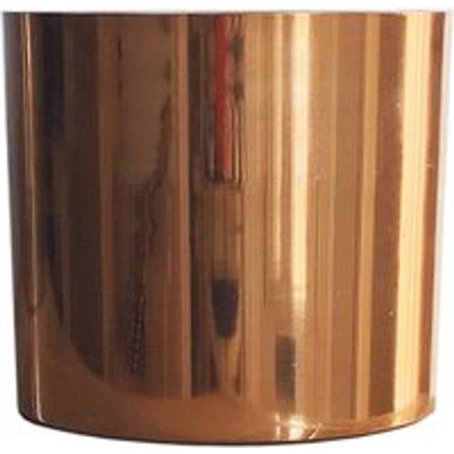 Botanik Metal Plant Pot w/ Polished Copper Finish 20 x 18cm, Orange