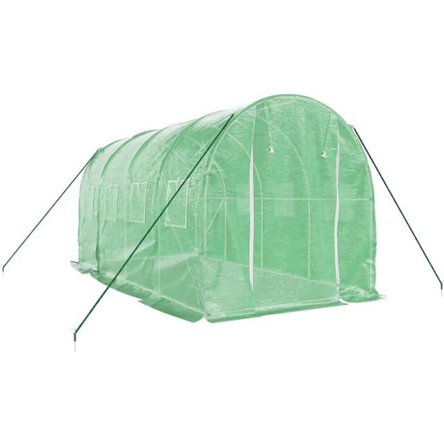 vidaXL Greenhouse with Steel Frame Green 4 m² 2x2x2 m