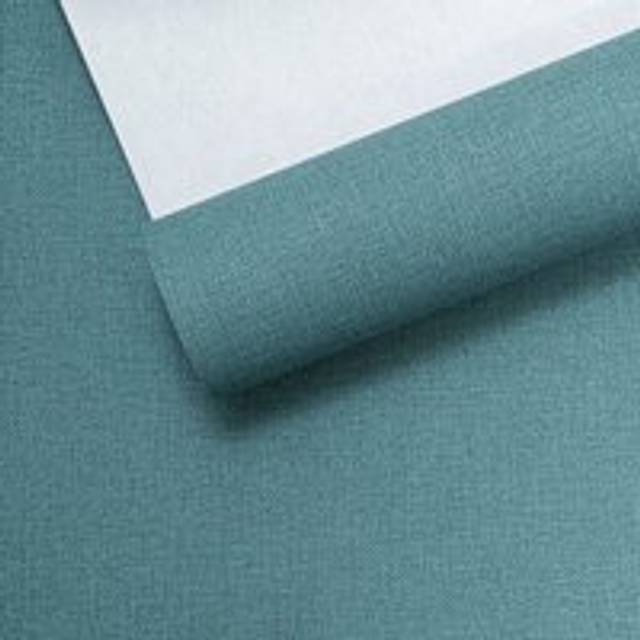 Plain Green Textured Wallpaper Linen Effect Thick Quality Vinyl Paste The Wall