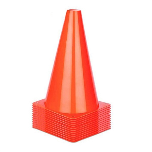 15pcs 9 Inch Sports Cones, Soccer Training Cones Plastic Cones for Soccer Basketball Training Indoor Outdoor Activities