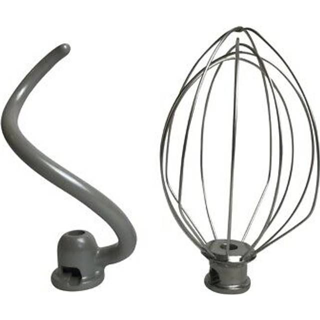 Kitchenaid Coated Spiral Dough Hook And Wire Whisk For 5qt Bowl Lift Mixers.