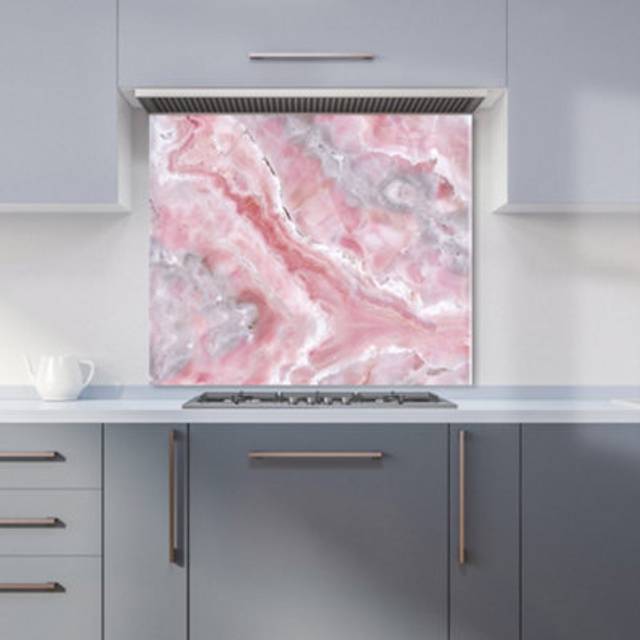 Warren Reed - Designer Pale And Grey Marble Effect Kitchen Splashback W600Mm X H600Mm, Multi
