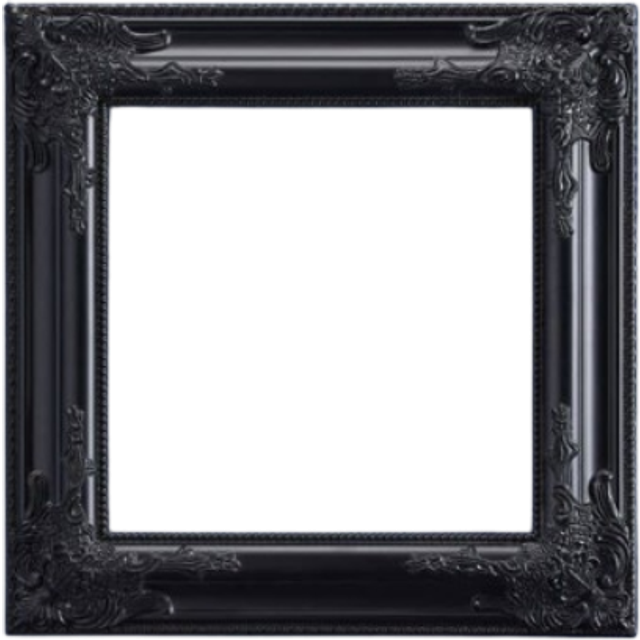 Baroque frame, black
