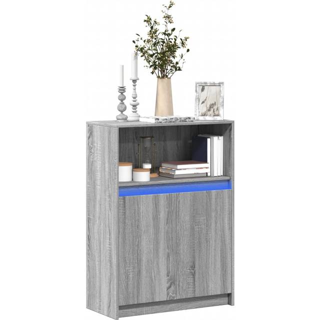 Vidaxl - Sideboard with led Grey Sonoma 72x34x100 cm Engineered Wood