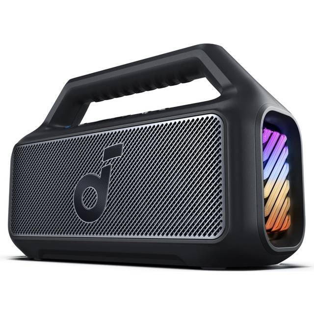 Soundcore Boom 2 Outdoor Speaker  80W  Subwoofer  BassUp 2.0  24H Playtime  IPX7 Waterproof  Floatable  RGB Lights  USB-C  Custom EQ  Blueto