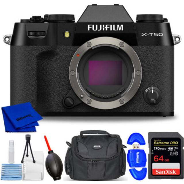 Fujifilm International Fujifilm X-T50 Digital Camera with High-Resolution 40.2-Megapixel X-Trans CMOS 5 HR Sensor (Black)