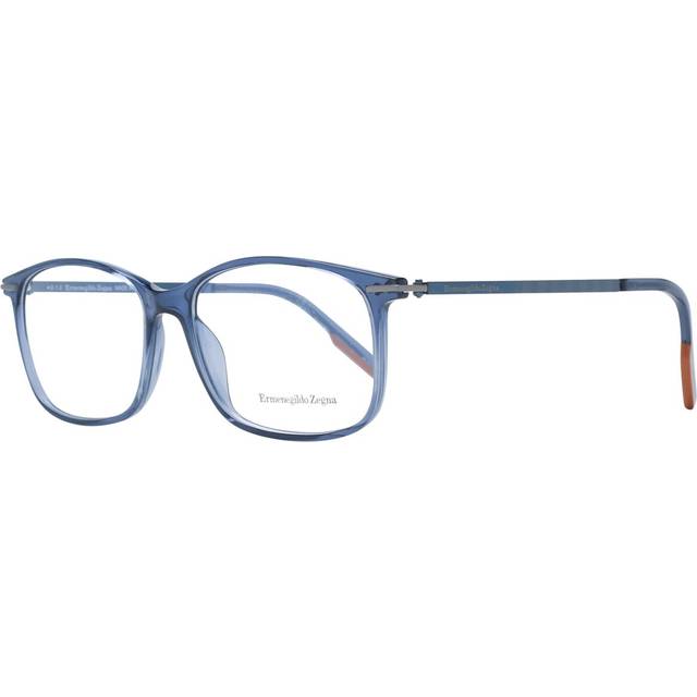 Ermenegildo Zegna EZ5172 90A Men's Eyeglasses Blue Size 58 (Frame Only) - Blue Light Block Available - Transparent Blue (58)