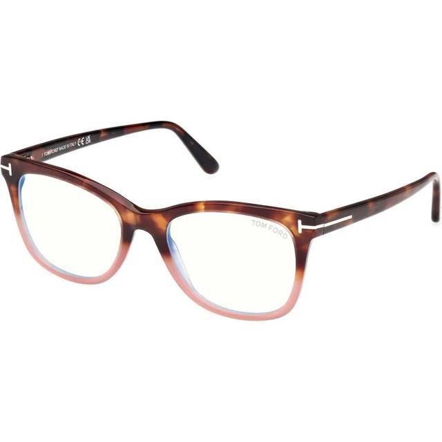 TOM FORD Kvinna FT5986-B 56 Ramramar Acetat Havana Fyrkantig Normal