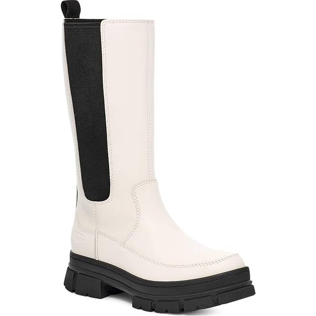 UGG® Ashton Chelsea Tall Boot for Women in White, Size 3, Leather/Polyester