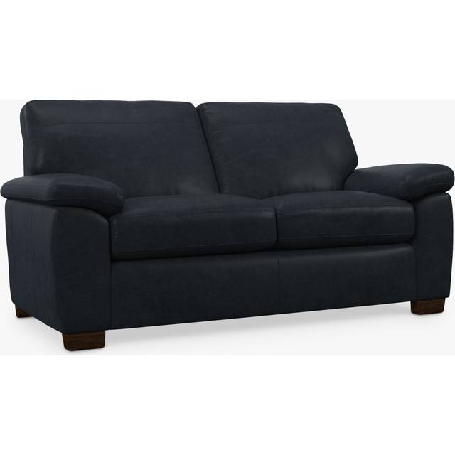 John Lewis Camden Medium 2 Seater Leather Sofa Bed, Dark Leg