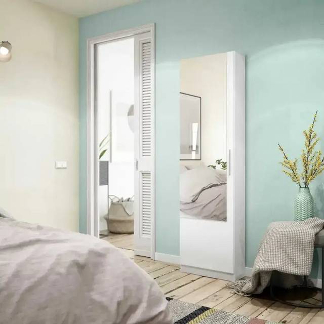 Giovanni Arctic White Tall Mirrored Shoe Rack Cabinet Wooden Space-saving Storage For 16 Pairs - White Wood (16)