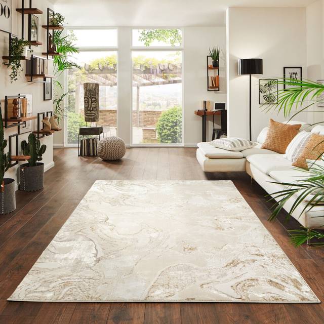 Solarius Modern Abstract Area Rug - Stylish Abstract Patterns for Trendy Homes - Beige - 200cm x 290cm