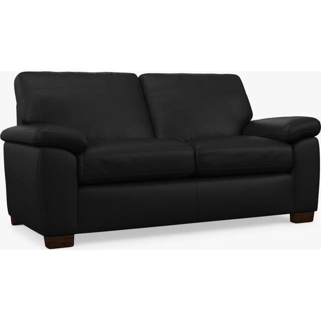 John Lewis Camden Medium 2 Seater Leather Sofa Bed, Dark Leg