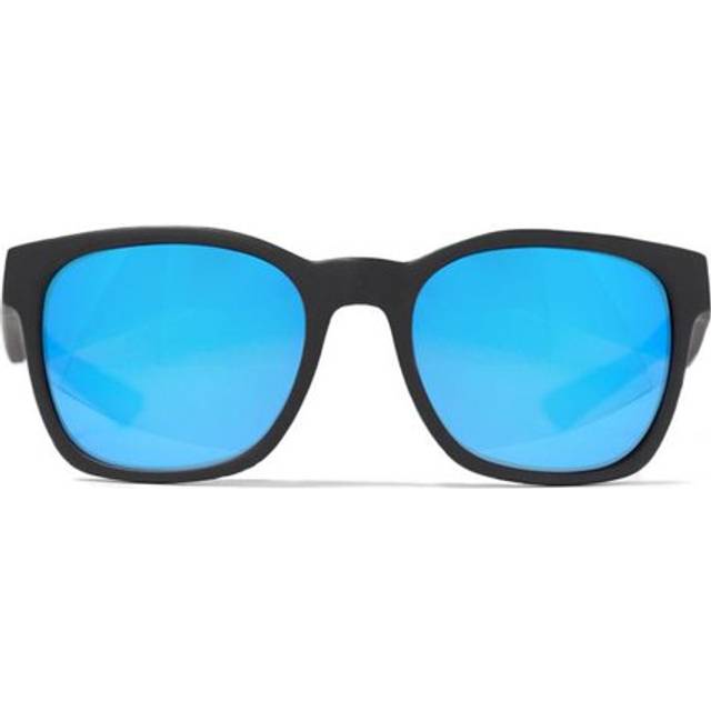 Ensea Optics FL6MB13 Flat 6 Matte Black Frame Sunglasses with Blue Mirror Polarized Lenses