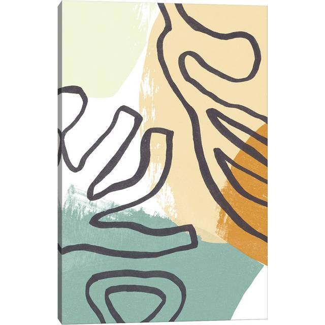 Midcentury Modern Coral II by June Erica Vess - Wrapped Canvas Painting (30.48cm H x 20.32cm W x 1.905cm D)