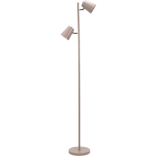 Valuelights - Bibi Natural Metal 2 Way Standing Floor Lamp for Living Room office Reading Light - led Bulbs Included