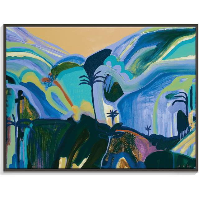 Blue Lagoon | Amanda Skye-Mulder | By Rosalind Wheeler - Black Framed (102cm H x 76cm W x 5cm D)