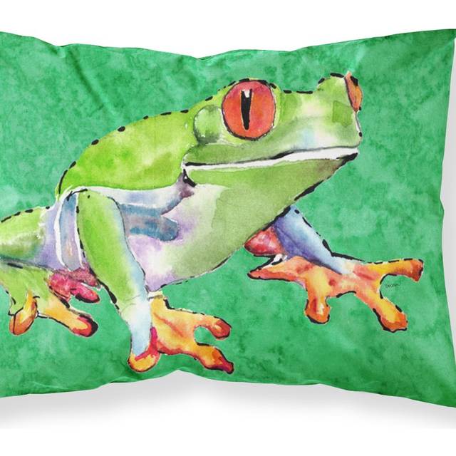 """""Caroline's Treasures 8688PILLOWCASE Frog Moisture Wicking Fabric Standard Pillowcase  Large  Multicolor"""""