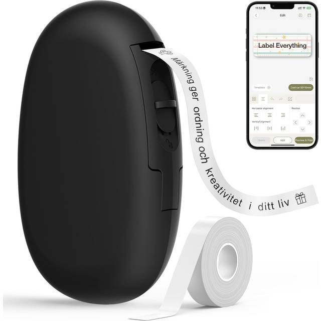 E10 Label Maker with Tape Continuous Customisable Labels Portable Bluetooth Label Printer for Electrical Panel FoodHome Classroom Organization USB