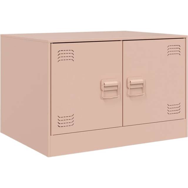 Soffbord rosa 67x50x44 cm stål