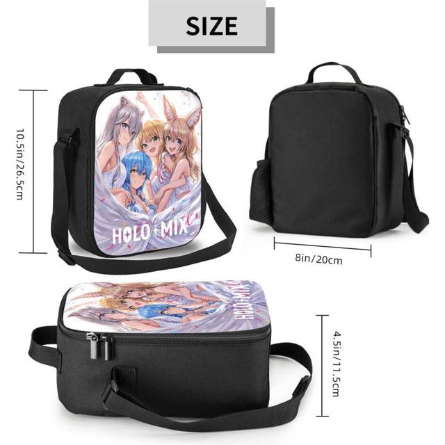 Kids Lunch Bag Hololive Mix Botan, Lamy, Nene & Polka Chan Insulated Tote Box for Girls Boys Back to School