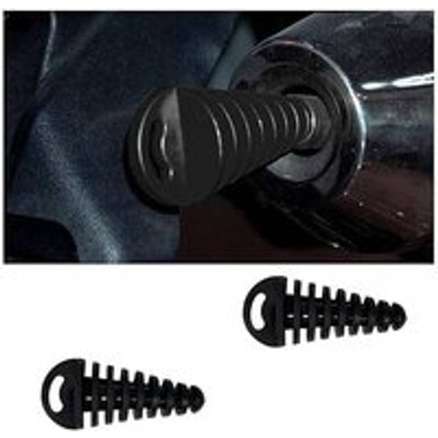 Alwaysh - 2 Pieces Muffler Exhaust Wash Plug, Muffler Exhaust Wash Plug, Exhaust Muffler Tail Pipe Socket Universal Rubber Drain Plug(Black)