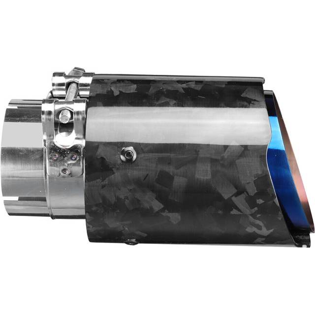 63mm-89mm Universal Air Vent Gas Outlet Glossy Forged Carbon Fiber Exhaust Pipes Modified Tail Throat