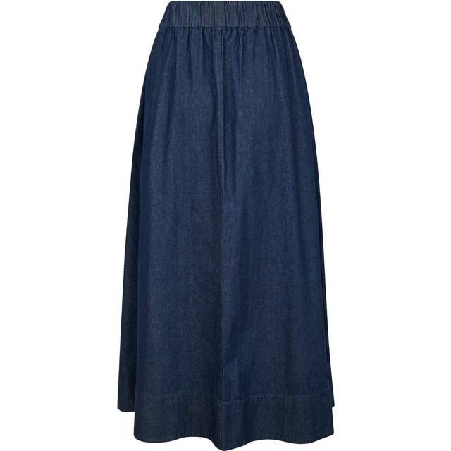 Neo Noir Yara Denim Long Skirt Dam Maxikjolar Stl. 36 - Från Magasin - Dark Blue (36)